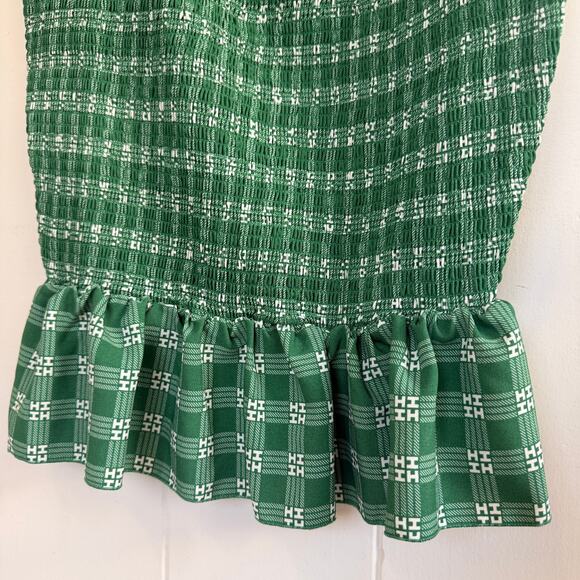 NWT HI FINEST Off the Shoulder Smocked Green Dress Size XL - Picture 6 of 8